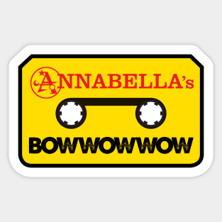 Annabella's Bow Wow Wow Cassette Logo OFFICIAL MERCH T-Shirt Sticker